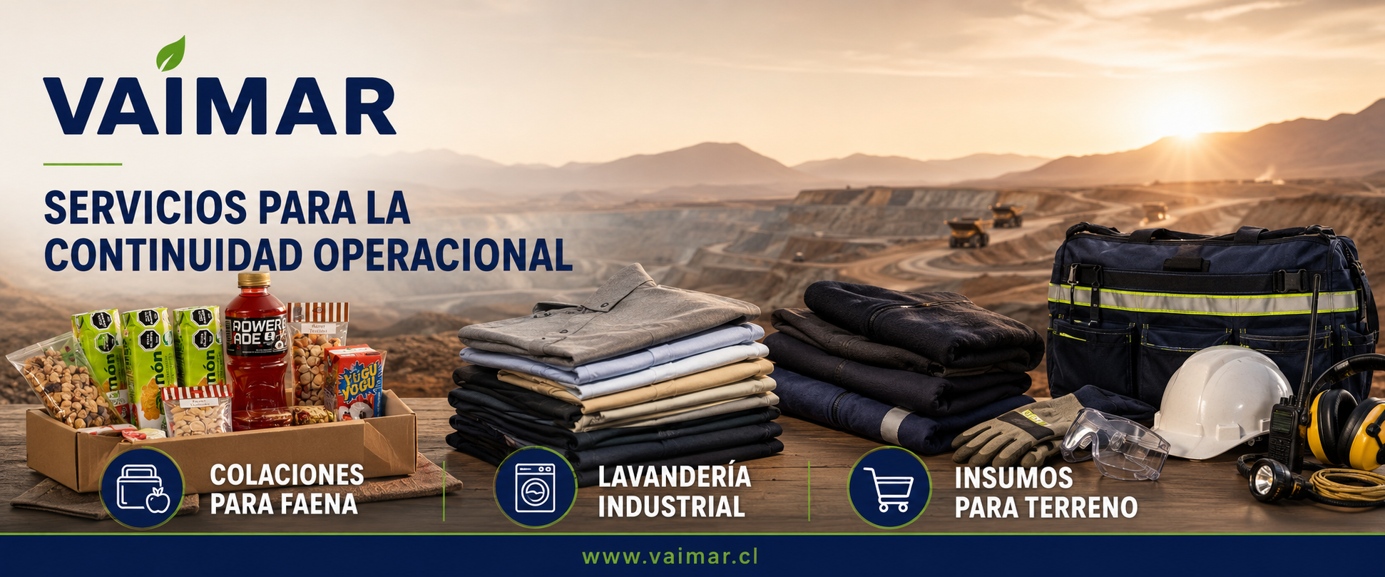 VAIMAR: colaciones para faena, lavandería industrial e insumos para terreno